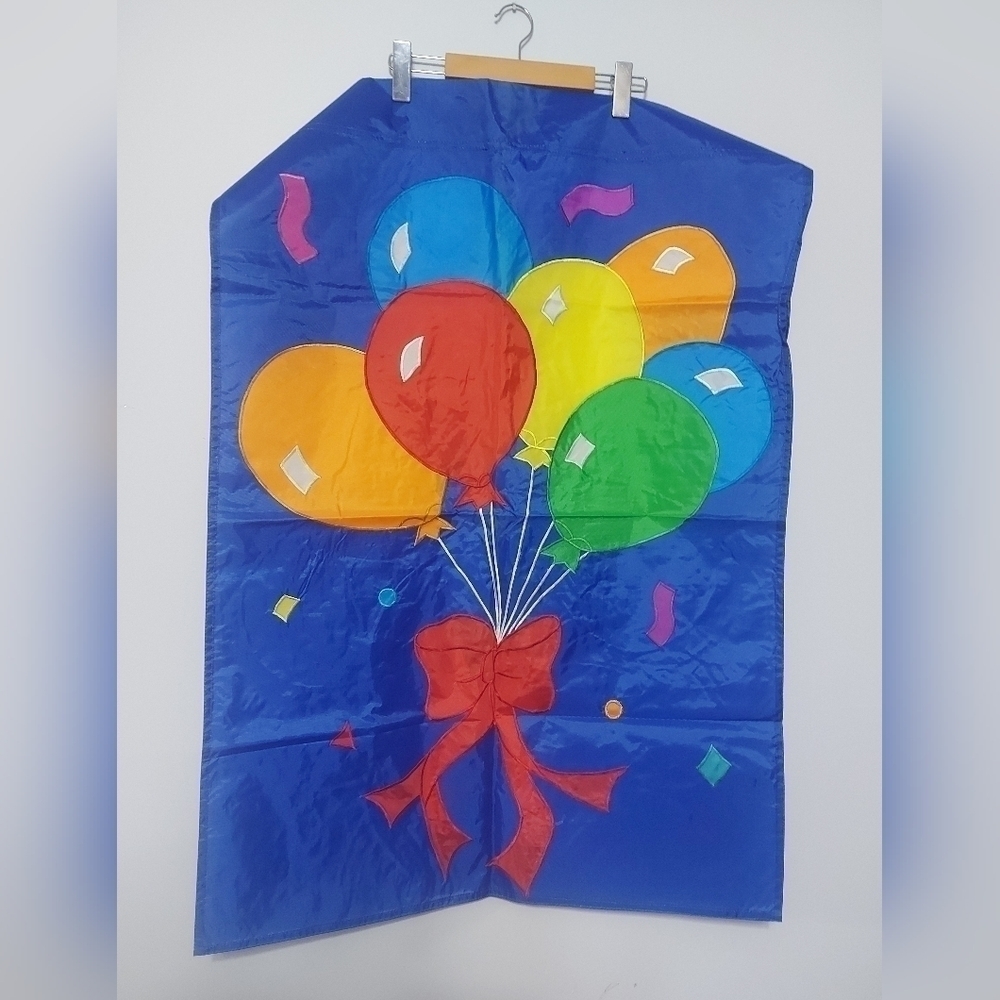 BIRTHDAY balloons party flag